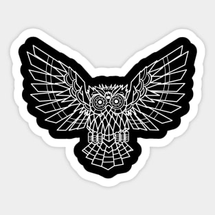 White owl spreading its wings Sticker